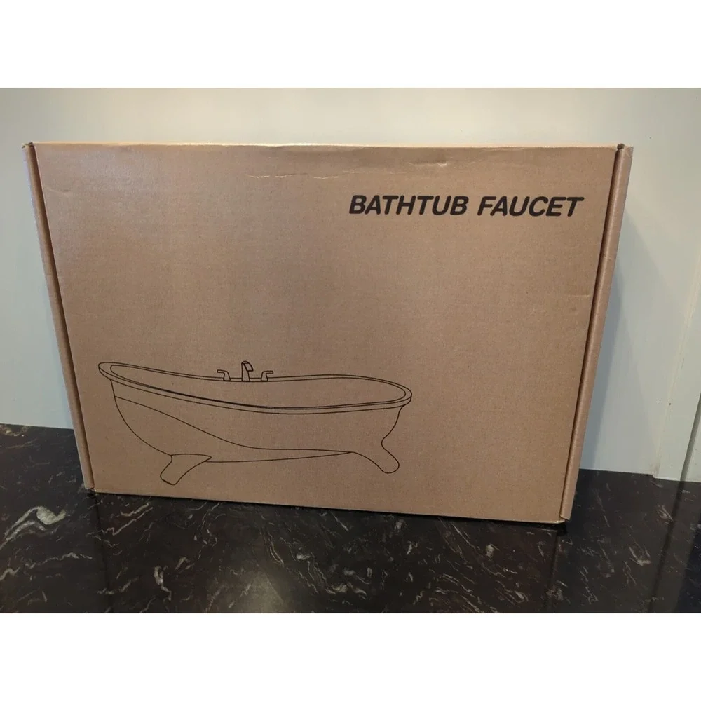 HEYMYTAP Roman Bathtub Faucet Set 2 Handle Brushed Gold Tub Faucet